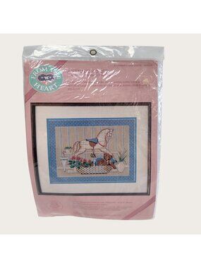 Vintage Dimensions Antique Horse Counted Cross Stitch Kit 53525 Farmhouse Baby